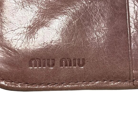 miumiu Matelasse - Pink Leather Bifold Wallet - Picture 5 of 6